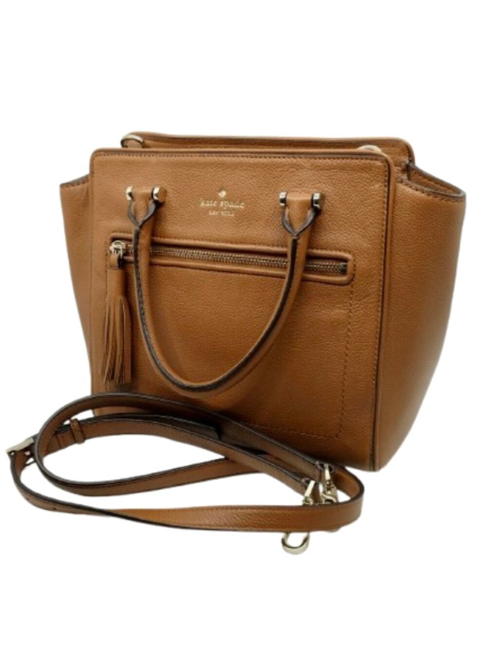 KATE SPADE~Chester Street Allyn~BROWN PEBBLED LEATHER SHOULDER TOTE BAG